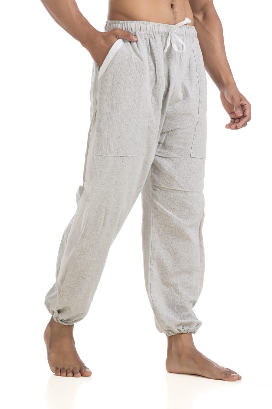 Men’s loose fit grey cotton pajama pant – yoga, lounge, daily use