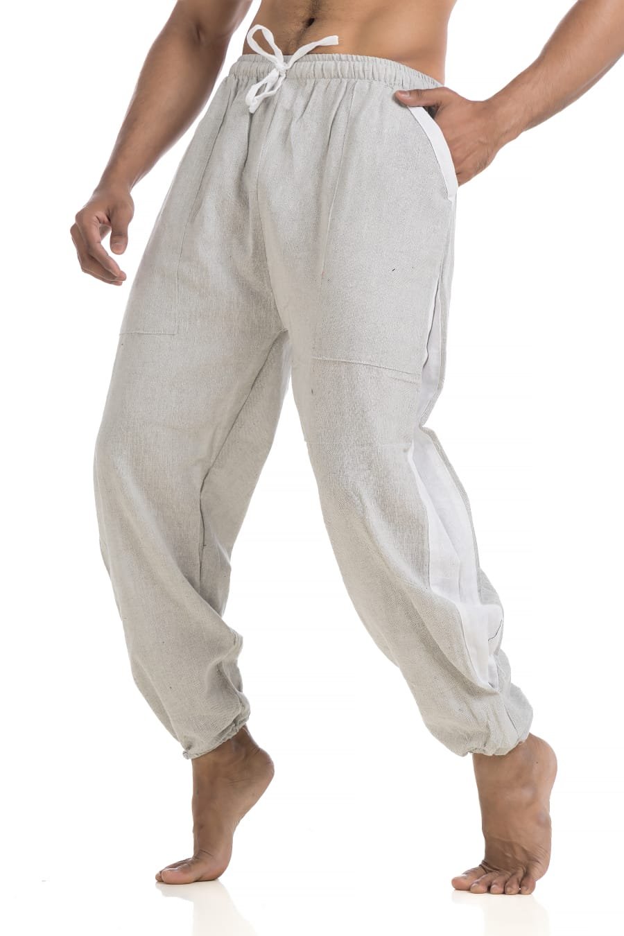 hallucination_cotton_pajama_hopper_harem_joggers_yoga_pant_men_grey_4