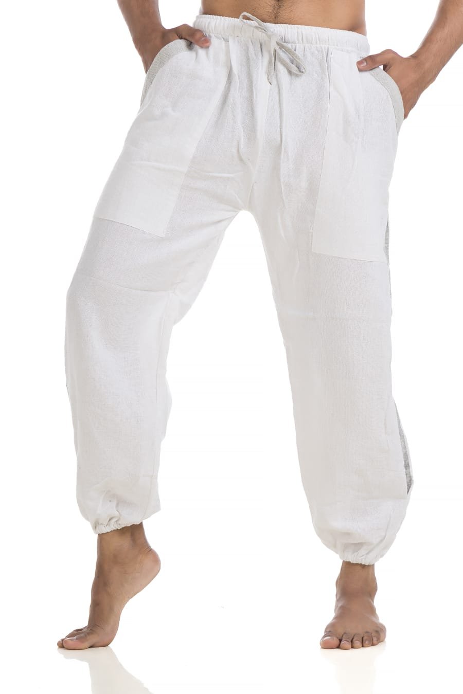 hallucination_cotton_pajama_hopper_harem_joggers_yoga_pant_men_white_5
