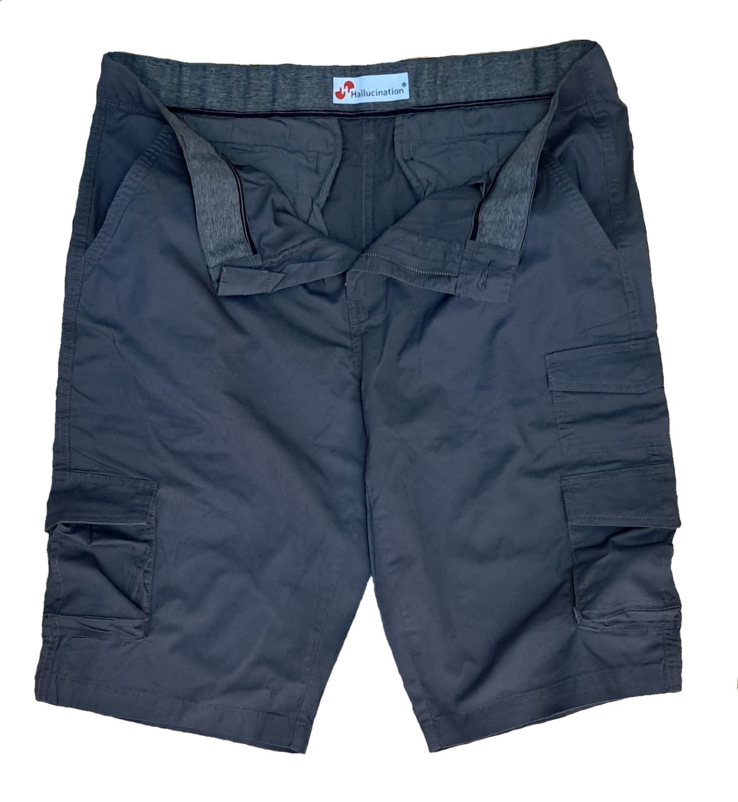 Hallucination Men’s 8 Pocket Cargo Shorts – Stretchable Cotton