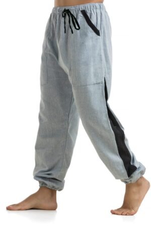 HALLUCINATION® Loose Fit Pure Cotton Pajama Pant for Men –For Daily Use | Yoga | Dance | Lounge | Travel | Beach | Sleepwear | 100% Cotton | Baggy Harem Style | Handloom Look | Unmatched Comfort | Color: Denim Blue