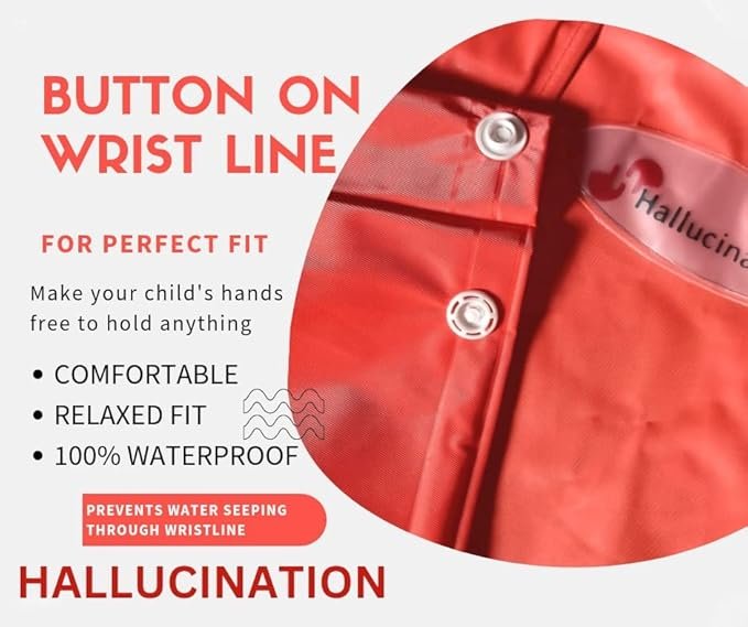 hallucination_raincoat_for Kids_jacket_pant_set_soft_pvc_plastic_red_4